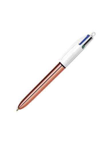 BOLIGRAFO BIC 4 SHINE ORO ROSA 1MM
