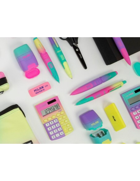 BOLIGRAFO MILAN COMPACT SUNSET RETRACTIL TINTA AZ. 1MM SURT.