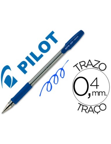 BOLIGRAFO PILOT BPS-GP AZUL SUJECION CAUCHO BASE ACEITE C/CAPUCHON