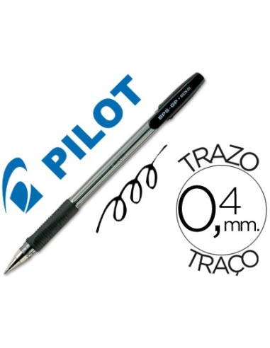 BOLIGRAFO PILOT BPS-GP NEGRO SUJECION CAUCHO BASE ACEITE C/CAPUCHON