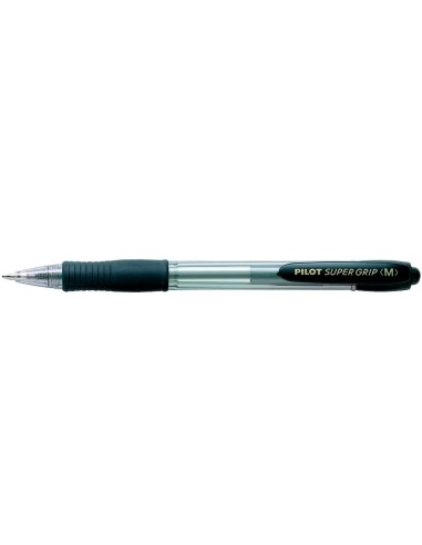 BOLIGRAFO PILOT SUPER GRIP NEGRO RETR.SUJECION CAUCHO BASE ACEITE