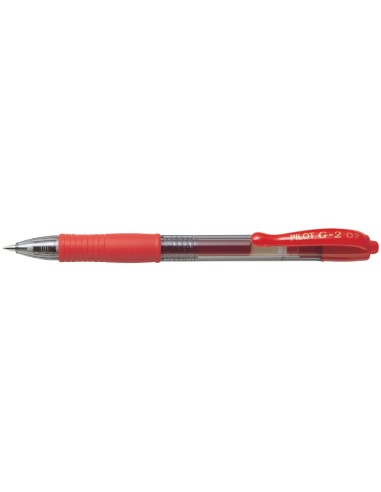 BOLIGRAFO PILOT G-2 ROJO TINTA GEL RETR.-SUJECION CAUCHO