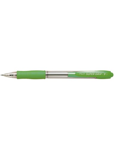 BOLIGRAFO PILOT SUPER GRIP VER CLARO RETR.-SUJECION CAUCHO BASE ACEIT