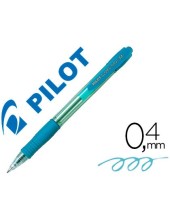 BOLIGRAFO PILOT SUPER GRIP CELESTE RETR.-SUJECION CAUCHO BASE ACEITE