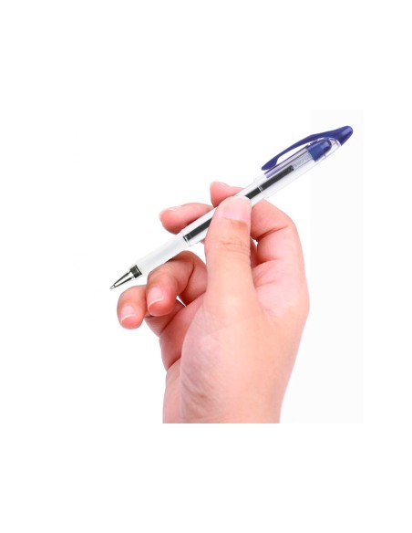BOLIGRAFO Q-CON DELTA AZUL -SUJECION DE CAUCHO -CON CAPUCHON