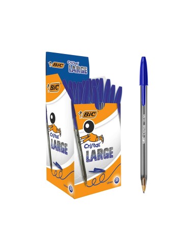 BOLIGRAFO BIC CRISTAL X-LARGE TINTA AZUL 1,6 MM