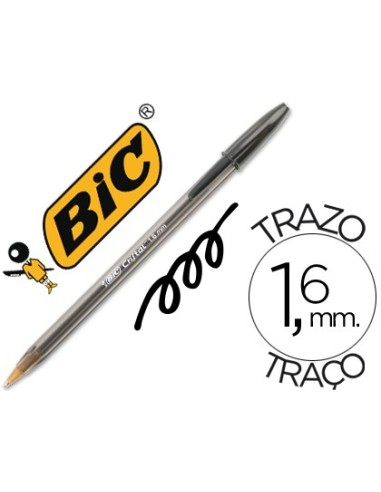 BOLIGRAFO BIC CRISTAL X-LARGE TINTA NEGRO 1,6 MM