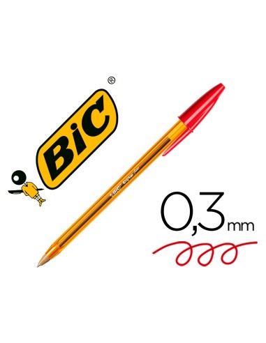 BOLIGRAFO BIC CRISTAL PUNTA FINA ROJO