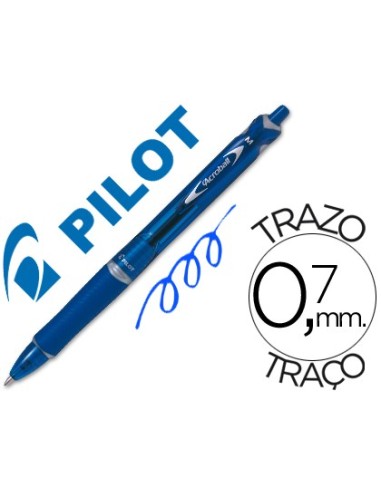 BOLIGRAFO PILOT ACROBALL AZUL TINTA ACEITE PUNTA BOLA 1,0MM RETR.