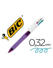 BOLIGRAFO BIC CUATRO COL.C/GRIP COL.PASTEL PUNTA 1,3 MM