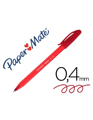 BOLIGRAFO PAPER MATE INKJOY 100 PUNTA MEDIA TRAZO 1MM ROJO