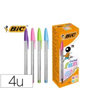 BOLIGRAFO BIC CRISTAL LARGE FASHION CAJAS 20 UNIDADES COL.ES SURTIDOS