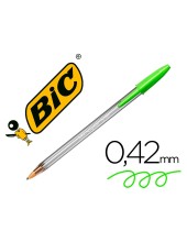 BOLIGRAFO BIC CRISTAL LARGE FASHION VERDE LIMA PUNTA 1,6 MM