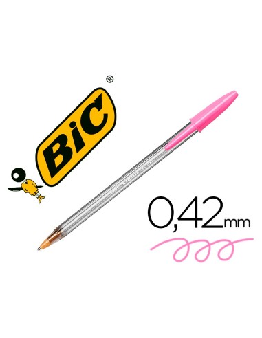 BOLIGRAFO BIC CRISTAL LARGE FASHION ROSA PUNTA 1,6 MM