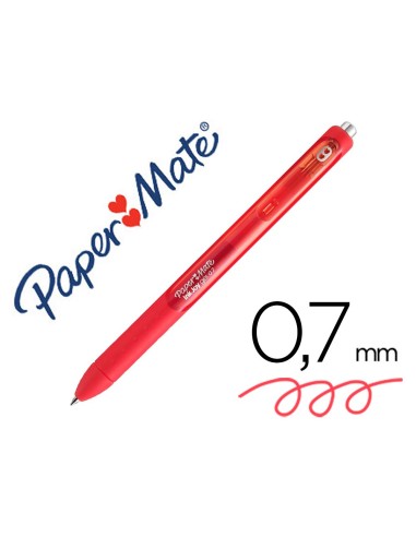 BOLIGRAFO PAPER MATE INKJOY RETRACTIL GEL PEN TRAZO 0,7 MM ROJO