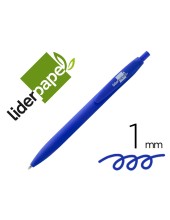 BOLIGRAFO LIDERPAPEL GUMMY TOUCH RETRACTIL 1.0 MM TINTA AZUL