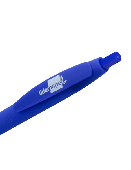 BOLIGRAFO LIDERPAPEL GUMMY TOUCH RETRACTIL 1.0 MM TINTA AZUL