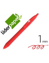 BOLIGRAFO LIDERPAPEL GUMMY TOUCH RETRACTIL 1.0 MM TINTA ROJA