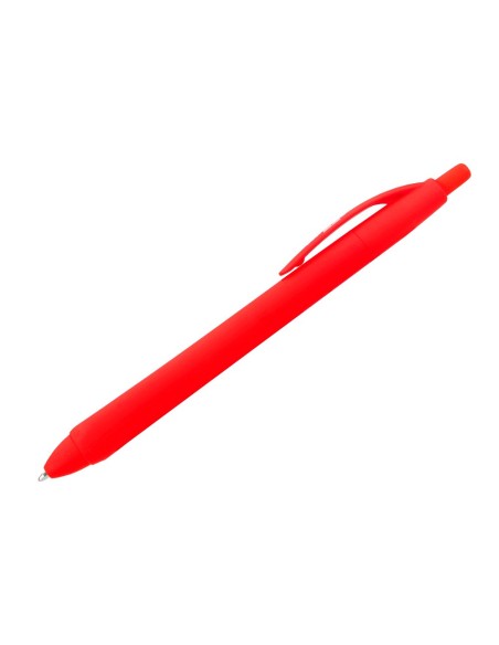 BOLIGRAFO LIDERPAPEL GUMMY TOUCH RETRACTIL 1.0 MM TINTA ROJA