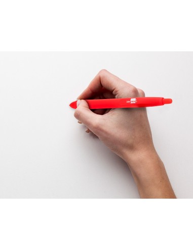 BOLIGRAFO LIDERPAPEL GUMMY TOUCH RETRACTIL 1.0 MM TINTA ROJA