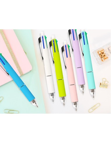 BOLIGRAFO LIDERPAPEL 5 EN 1 AZ. NG. ROJO VERDE 0,7M PORTAMINAS 0,5MM