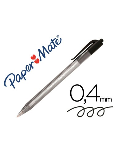 BOLIGRAFO PAPER MATE INKJOY 100 RETRACTIL PUNTA MEDIA NEGRO