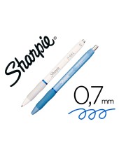 BOLIGRAFO SHARPIE FASHION RETRACTIL TINTA GEL AZ. 0,7MM AZ. HIELO BL.