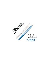 BOLIGRAFO SHARPIE FASHION RETRACTIL TINTA GEL AZ. 0,7MM AZ. HIELO BL. 2