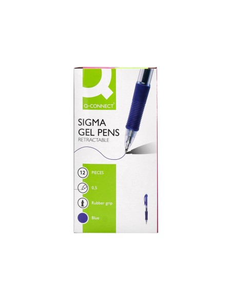 BOLIGRAFO Q-CON.SIGMA RETRACTIL SUJECION CAUCHO TINTA GEL 0,5MM AZ.