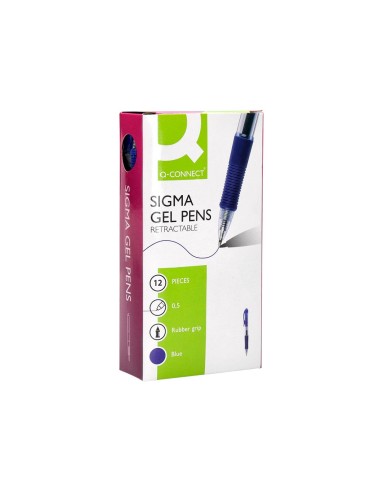 BOLIGRAFO Q-CON.SIGMA RETRACTIL SUJECION CAUCHO TINTA GEL 0,5MM AZ.