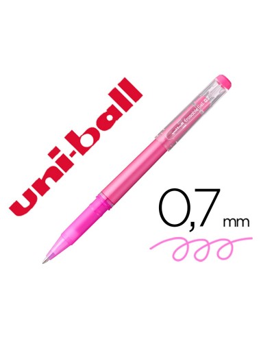 ROTULADOR UNI-BALL ROLLER UF-222 TINTA GEL BORRABLE 0,7MM ROSA