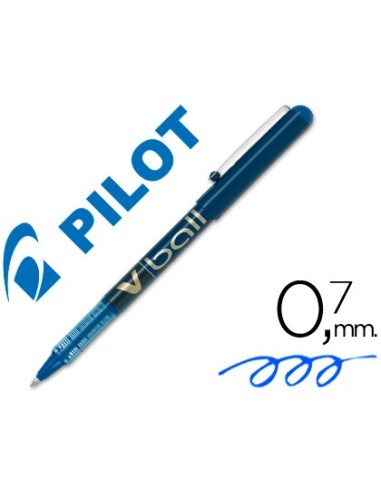 ROTULADOR PILOT ROLLER V-BALL AZUL 0.7 MM