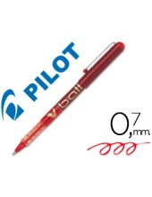 ROTULADOR PILOT ROLLER V-BALL ROJO 0.7 MM