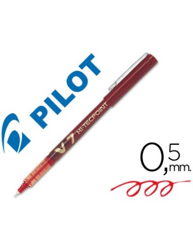 ROTULADOR PILOT PUNTA AGUJA V-7 ROJO 0.7 MM