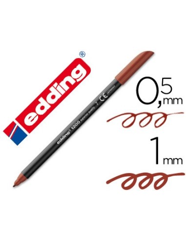 ROTULADOR EDDING PUNTA FIBRA 1200 MARRON N.7 PUNTA RED.0.5 MM