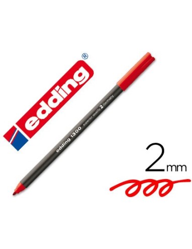 ROTULADOR EDDING PUNTA FIBRA 1300 ROJO PUNTA RED.0.5 MM