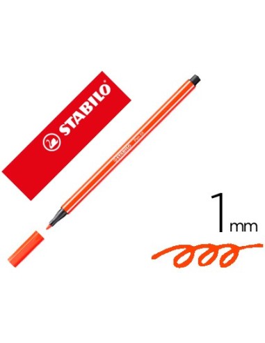 ROTULADOR STABILO ACUARELABLE PEN 68 BERMELLON 1 MM