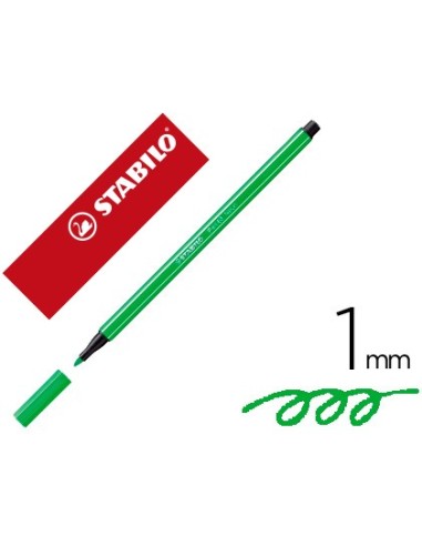 ROTULADOR STABILO ACUARELABLE PEN 68 VERDE NEON 1 MM