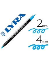 ROTULADOR LYRA AQUA BRUSH ACUARELABLE DOBLE FINA PINCEL AZ. CLARO