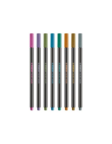 ROTULADOR STABILO PUNTA FIBRA PEN 68 METALLIC  PLAST.DE 8 UD.SURT.
