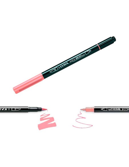 ROTULADOR LYRA AQUA BRUSH ACUARELABLE DOBLE TONOS PASTEL 6 UD.SURT.