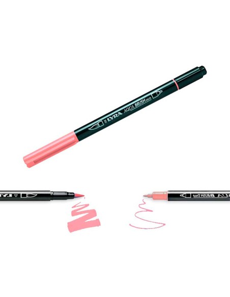 ROTULADOR LYRA AQUA BRUSH ACUARELABLE DOBLE PIEL 6 UD.SURT.
