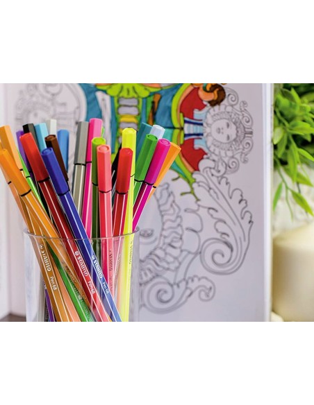 ROTULADOR STABILO FIBRA PEN 68 ARTY  ROLLERSET 25 UD.SURT.