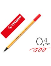 ROTULADOR STABILO PUNTA FIBRA POINT 88 ROJO 0,4 MM