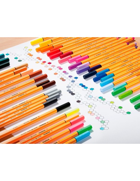 ROTULADOR STABILO PUNTA FIBRA POINT 88 NARANJA 0,4 MM