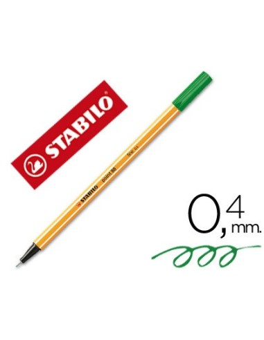 ROTULADOR STABILO PUNTA FIBRA POINT 88 VER HOJA 0,4 MM