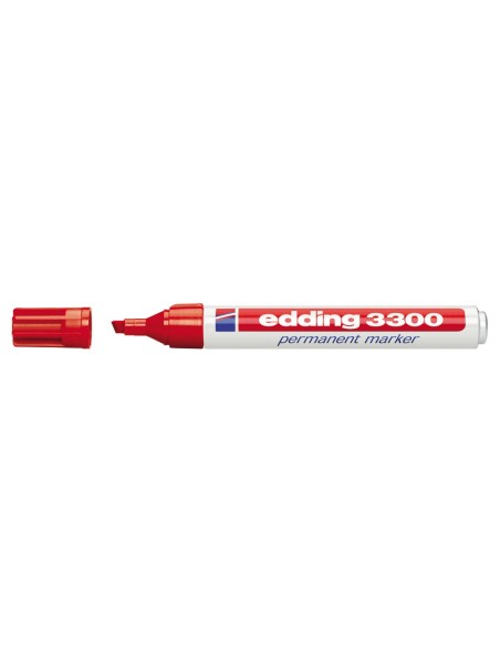 ROTULADOR EDDING MARCADOR 3300 N.2 ROJO PUNTA BISELADA