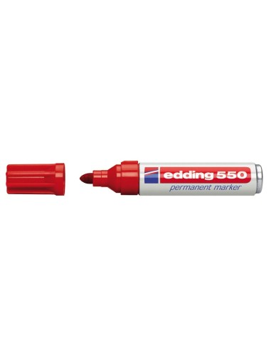 ROTULADOR EDDING PUNTA FIBRA PERM.550 ROJO N.2 PUNTA RED.