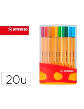 ROTULADOR STABILO PUNTA FIBRA POINT 88 COLOR ESTUCHE 20 ROTULADORES