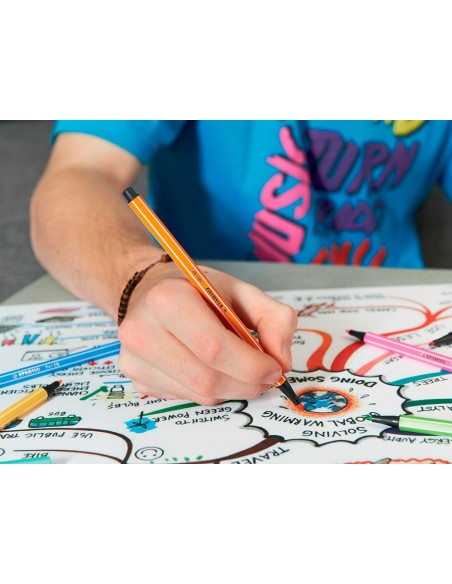 ROTULADOR STABILO ACUARELABLE PEN 68 NARANJA 1 MM